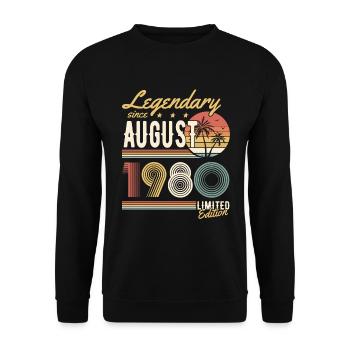 Légendaire depuis août 1980 Édition limitée - Sweat-shirt Unisexe - noir - Devant - Alina (178cm) & Michal (187cm)