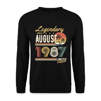 Légendaire depuis août 1987 Édition limitée - Sweat-shirt Unisexe - noir - Devant - Alina (178cm) & Michal (187cm)