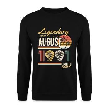 Légendaire depuis août 1991 Edition Limitée - Sweat-shirt Unisexe - noir - Devant - Alina (178cm) & Michal (187cm)