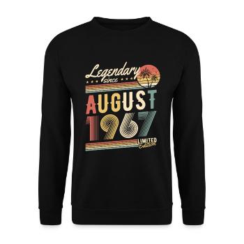 Légendaire depuis août 1967 Édition Limitée - Sweat-shirt Unisexe - noir - Devant - Alina (178cm) & Michal (187cm)