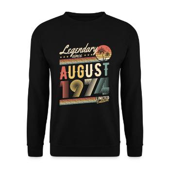 Légendaire depuis août 1974 Édition limitée - Sweat-shirt Unisexe - noir - Devant - Alina (178cm) & Michal (187cm)