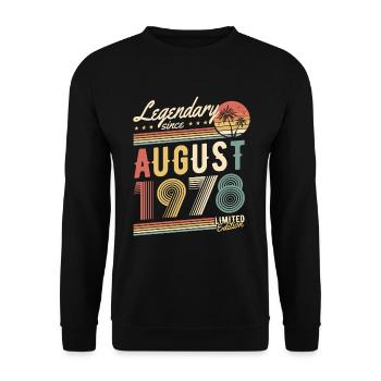 Légendaire depuis août 1978 Édition Limitée - Sweat-shirt Unisexe - noir - Devant - Alina (178cm) & Michal (187cm)