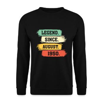 Légende depuis août 1950 - Sweat-shirt Unisexe - noir - Devant - Alina (178cm) & Michal (187cm)