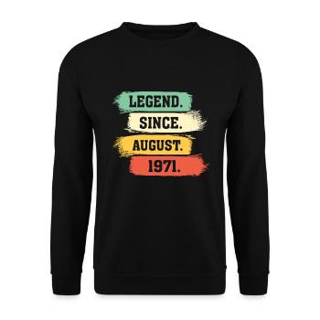 Légende depuis août 1971 - Sweat-shirt Unisexe - noir - Devant - Alina (178cm) & Michal (187cm)