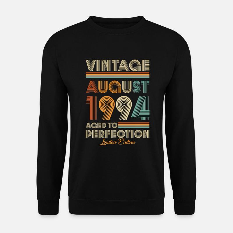 Vintage Aged To Perfection August 1994 - Unisex Pullover - Schwarz