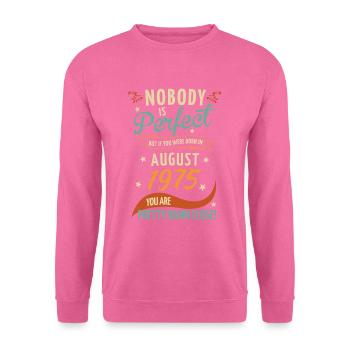 Personne n’est parfait né en août 1975 - Sweat-shirt Unisexe - rose - Devant