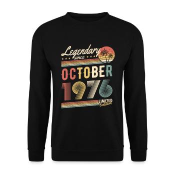 Legendary Since October 1976 Limited Edition - Unisex Pullover - Schwarz - Vorne - Alina (178cm) & Michal (187cm)