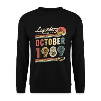Legendary Since October 1989 Limited Edition - Unisex Pullover - Schwarz - Vorne - Alina (178cm) & Michal (187cm)