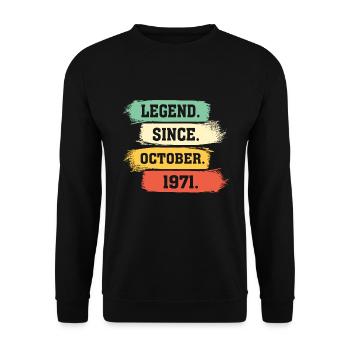 Légende depuis octobre 1971 - Sweat-shirt Unisexe - noir - Devant - Alina (178cm) & Michal (187cm)