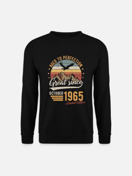 Oktober 1965 Limited Edition Geburtstag Geschenk - Unisex Pullover - Schwarz