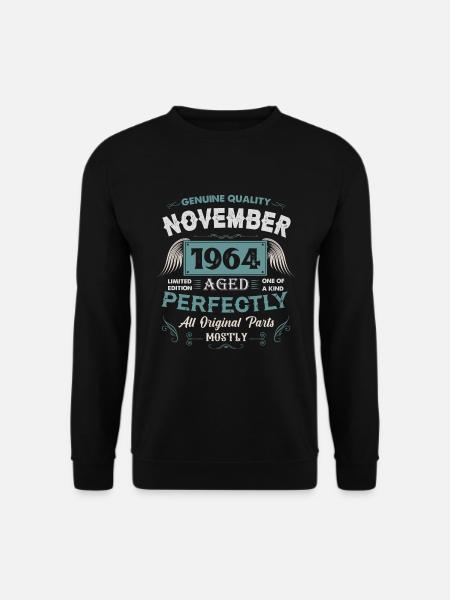 November 1964 Vintage Geburtstag Geschenk - Unisex Pullover - Schwarz