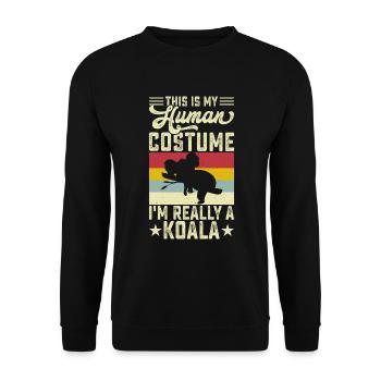 Koala Girl Koala Bear Girl Australie Cadeau - Sweat-shirt Unisexe - noir - Devant - Alina (178cm) & Michal (187cm)