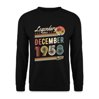 Legendary Since December 1958 Limited Edition - Unisex Pullover - Schwarz - Vorne - Alina (178cm) & Michal (187cm)