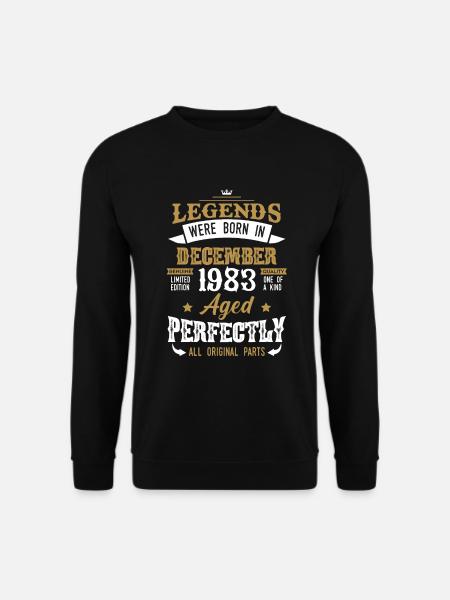 Jahrgang Dezember 1983 Geburtstag Geschenk - Unisex sweater - sort