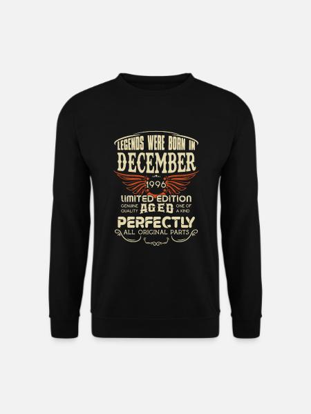 Legends Were Born In December 1996 Birthday - Unisex Pullover - Schwarz