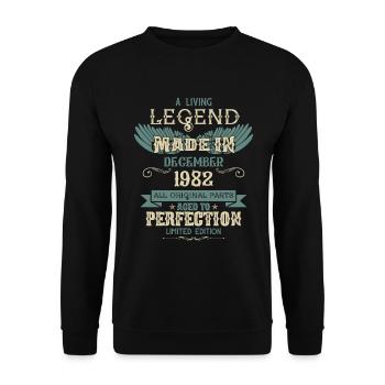 Décembre 1982 Millésime anniversaire - Sweat-shirt Unisexe - noir - Devant - Alina (178cm) & Michal (187cm)