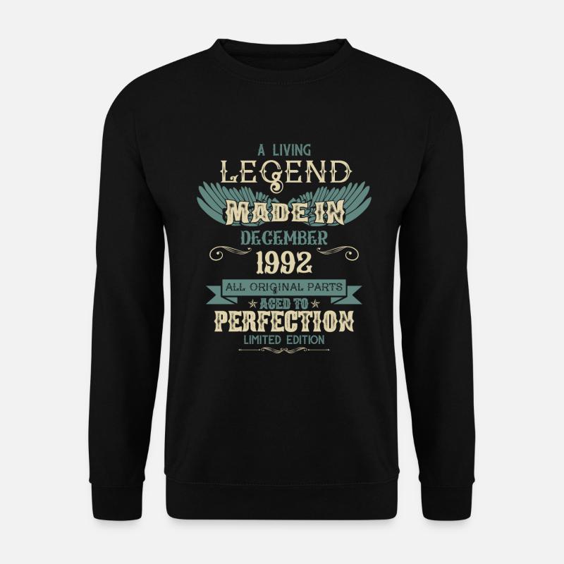 Décembre 1992 Millésime anniversaire - Sweat-shirt Unisexe - noir