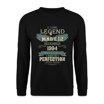 Décembre 1994 Millésime anniversaire - Sweat-shirt Unisexe - noir - Devant - Alina (178cm) & Michal (187cm)