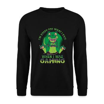 Gamer - Sweat-shirt Unisexe - noir - Devant - Alina (178cm) & Michal (187cm)
