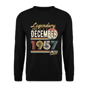Legendary Since December 1957 Limited Edition - Unisex Pullover - Schwarz - Vorne - Alina (178cm) & Michal (187cm)
