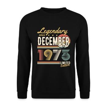 Légendaire depuis décembre 1973 Edition Limitée - Sweat-shirt Unisexe - noir - Devant - Alina (178cm) & Michal (187cm)