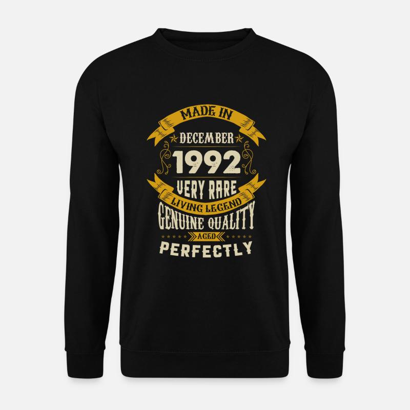 Décembre 1992 Millésime anniversaire - Sweat-shirt Unisexe - noir