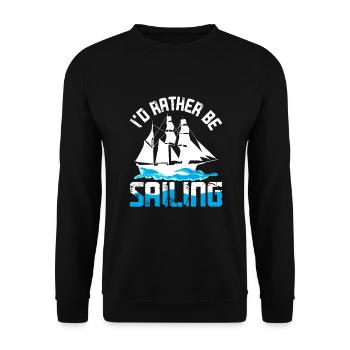 Segelboot Segelboot Yacht Nautical Retreat Plan - Unisex Pullover - Schwarz - Vorne - Alina (178cm) & Michal (187cm)