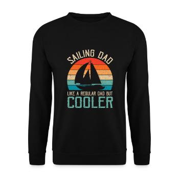 Sail Papa Sailing Dad Gift - Sweat-shirt Unisexe - noir - Devant - Alina (178cm) & Michal (187cm)