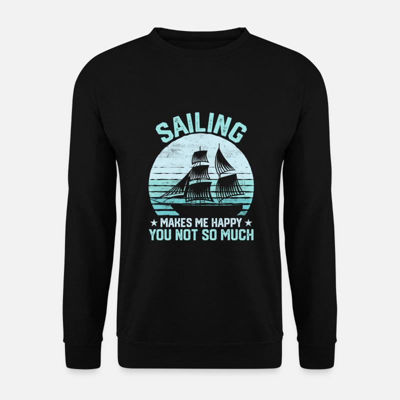 Sailing makes me happy - Unisex Sweatshirt - black