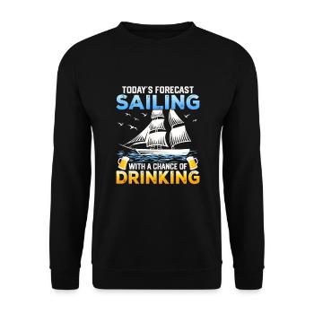 Sail sailboat ocean boat beer gift - Unisex Sweatshirt - black - Front - Alina (178cm) & Michal (187cm)