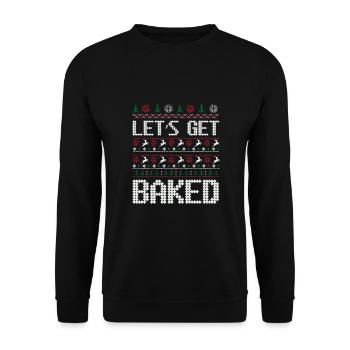 LET S GET BAKED - Sweat-shirt Unisexe - noir - Devant - Alina (178cm) & Michal (187cm)