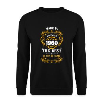 Fabriqué en décembre 1960 Le meilleur - Sweat-shirt Unisexe - noir - Devant - Alina (178cm) & Michal (187cm)