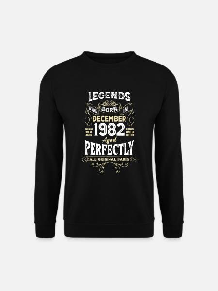 Legends Were Born In December 1982 Birthday - Unisex Pullover - Schwarz