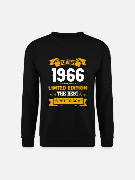 Januar 1966 Geburtstagsgeschenk - Unisex Pullover - Schwarz