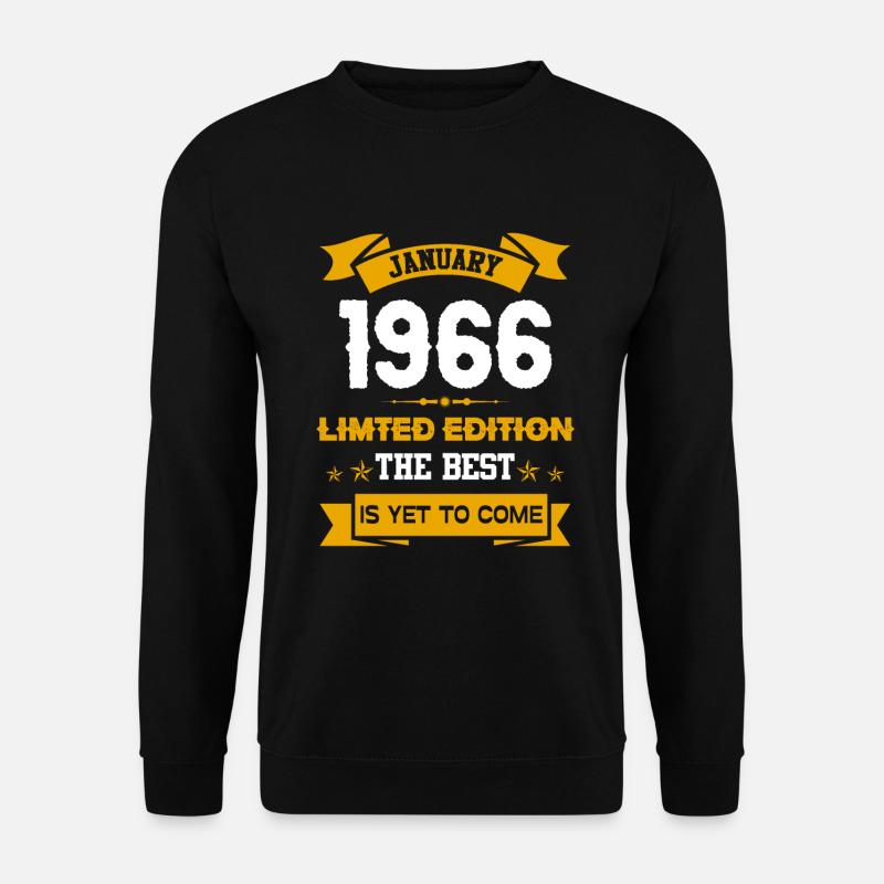January 1966 Birthday present - Unisex Sweatshirt - black