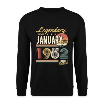 Legendary Since January 1952 Limited Edition - Unisex Pullover - Schwarz - Vorne - Alina (178cm) & Michal (187cm)