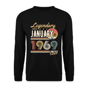 Legendary Since January 1969 Limited Edition - Unisex Pullover - Schwarz - Vorne - Alina (178cm) & Michal (187cm)