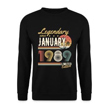 Legendary Since January 1989 Limited Edition - Unisex Pullover - Schwarz - Vorne - Alina (178cm) & Michal (187cm)