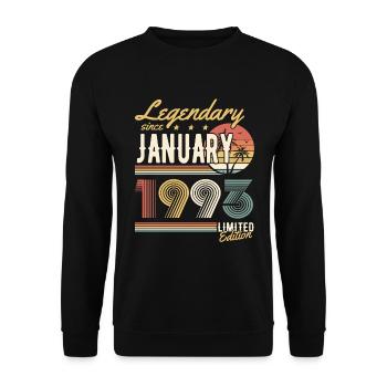 Legendary Since January 1993 Limited Edition - Unisex Pullover - Schwarz - Vorne - Alina (178cm) & Michal (187cm)