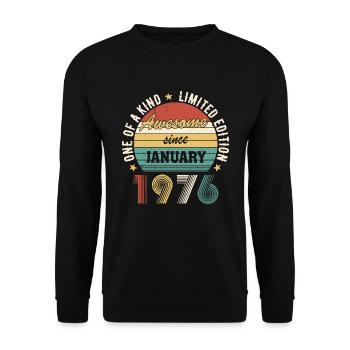 Génial depuis janvier 1976 édition limitée - Sweat-shirt Unisexe - noir - Devant - Alina (178cm) & Michal (187cm)