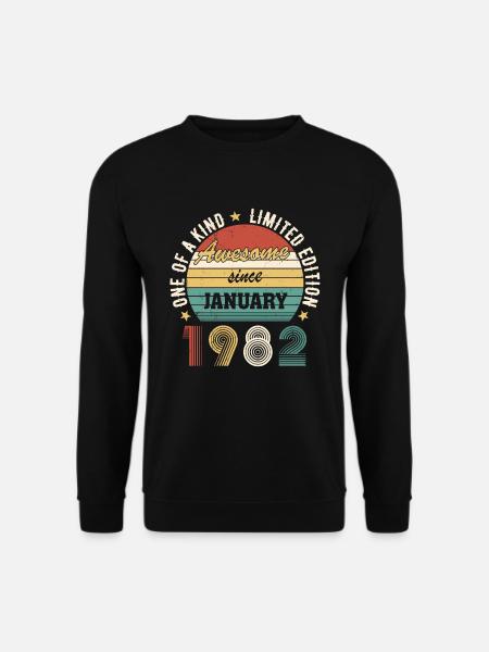 Awesome Since January 1982 Limited Edition - Unisex Pullover - Schwarz