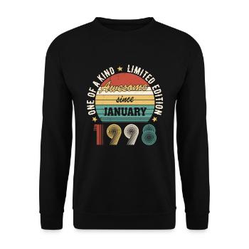 Génial depuis janvier 1998 édition limitée - Sweat-shirt Unisexe - noir - Devant - Alina (178cm) & Michal (187cm)