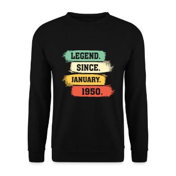 Légende depuis janvier 1950 Édition limitée - Sweat-shirt Unisexe - noir - Devant - Alina (178cm) & Michal (187cm)