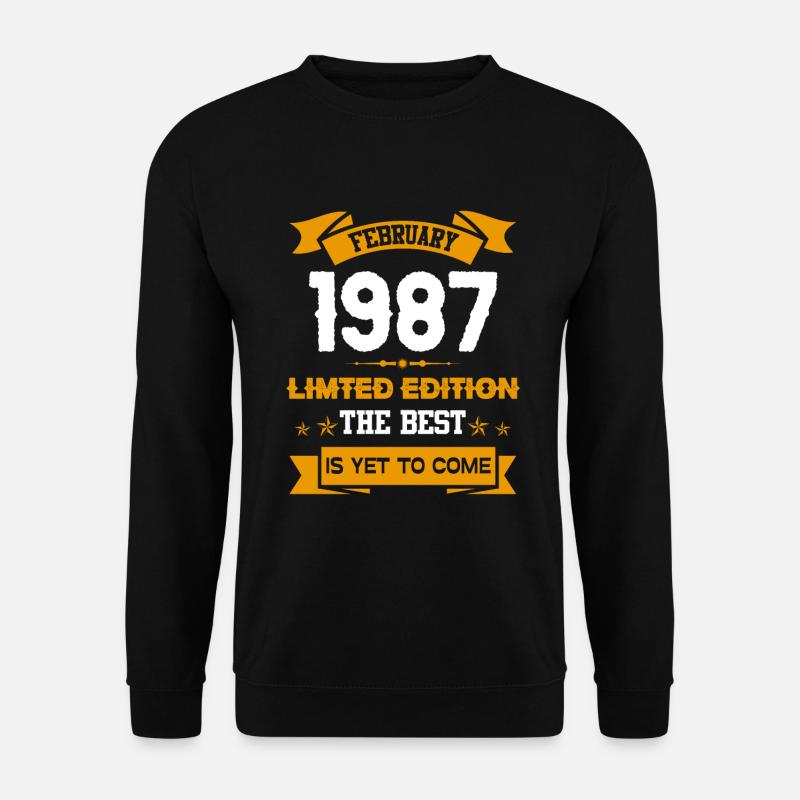February 1987 Birthday present - Unisex Sweatshirt - black