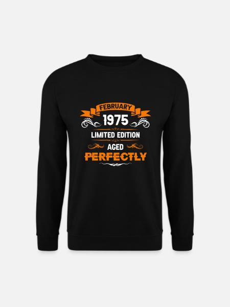 February 1975 Vintage Birthday Gift - Unisex Sweatshirt - black