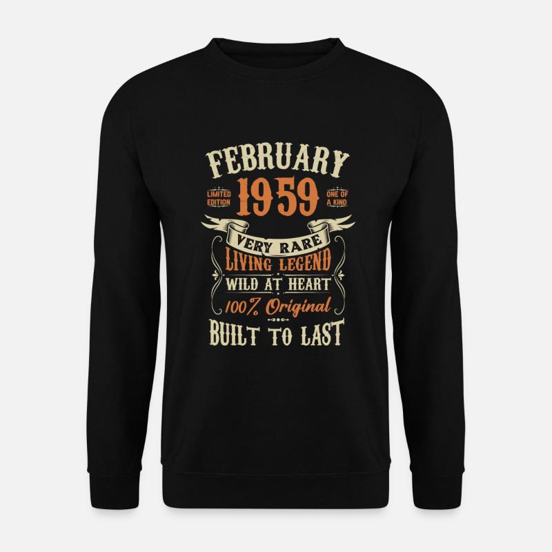 February 1959 Birthday present - Unisex Sweatshirt - black