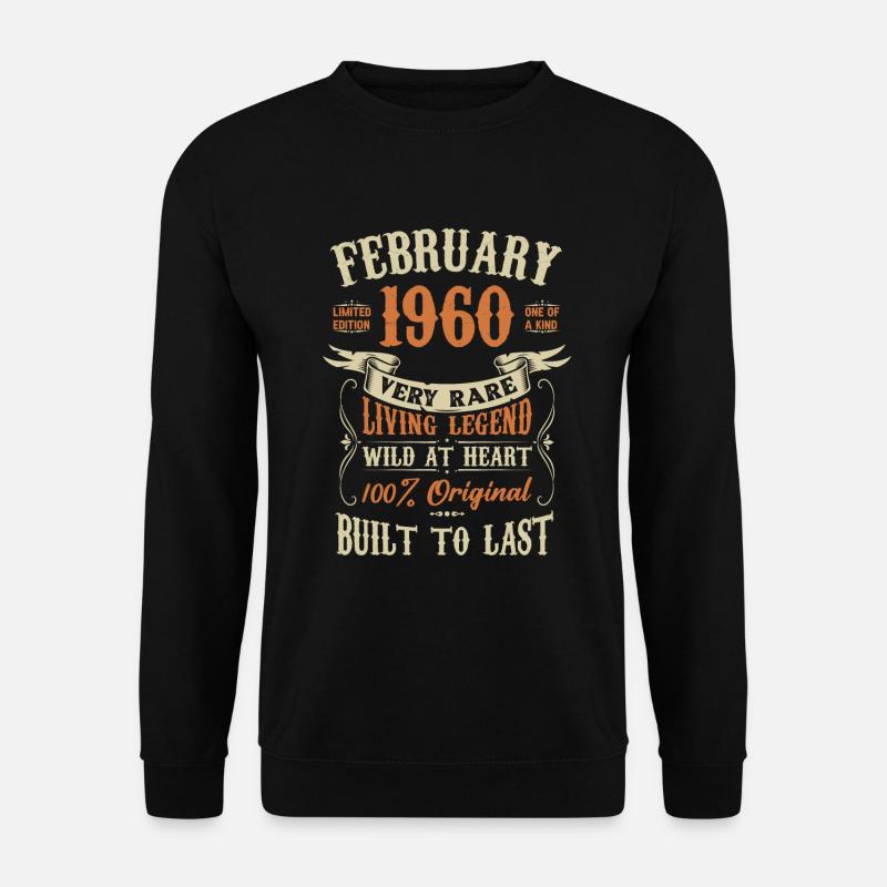 February 1960 Birthday present - Unisex Sweatshirt - black