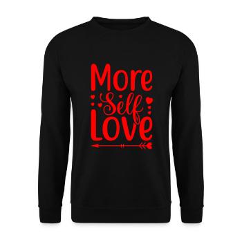 More Self Love - Unisex Pullover - Schwarz - Vorne - Alina (178cm) & Michal (187cm)