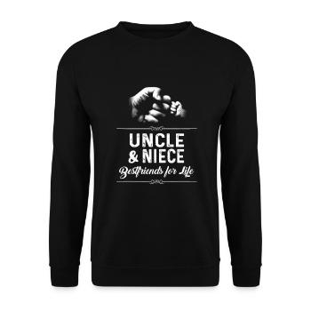 Uncle Niece Friends Fist Bump Avuncular Family - Unisex Sweatshirt - black - Front - Alina (178cm) & Michal (187cm)