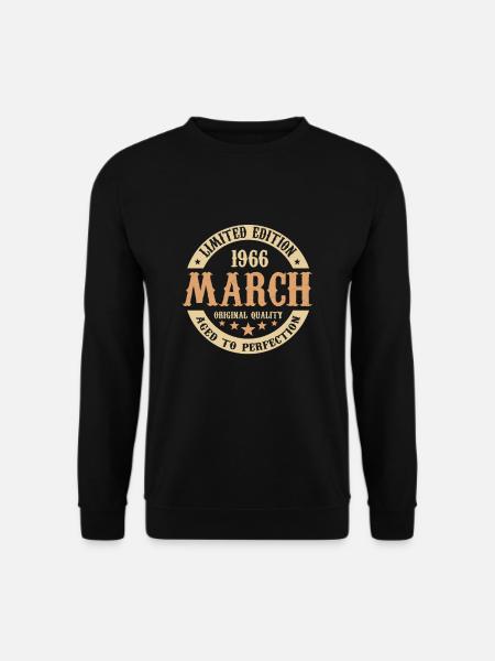 Mars 1966 Cadeau d’anniversaire vintage - Sweat-shirt Unisexe - noir